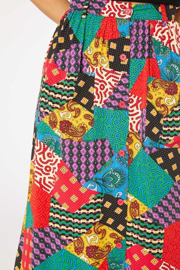 Patchwork Viscose Skirt