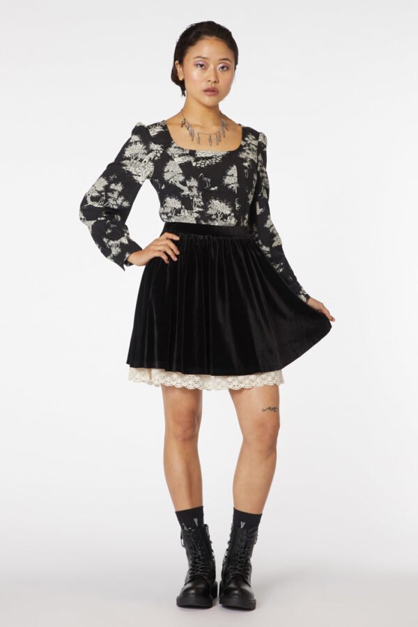 Annabel Velour Skater Skirt